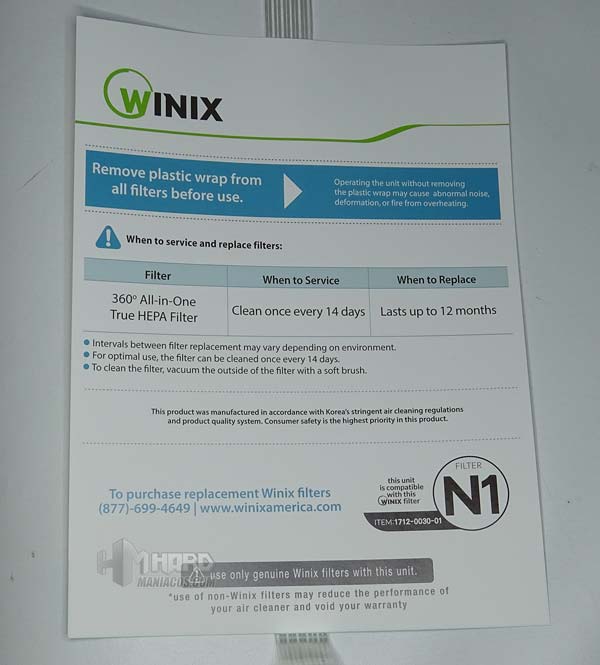 folleto filtro WINIX Tower QS