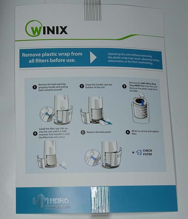 manual colocacion filtro Tower QS