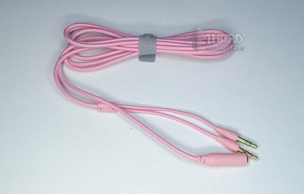 cable adaptador auriculares Razer Kraken Quartz Pink