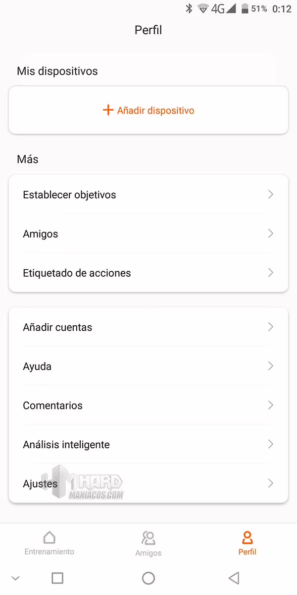 Mi fit perfil