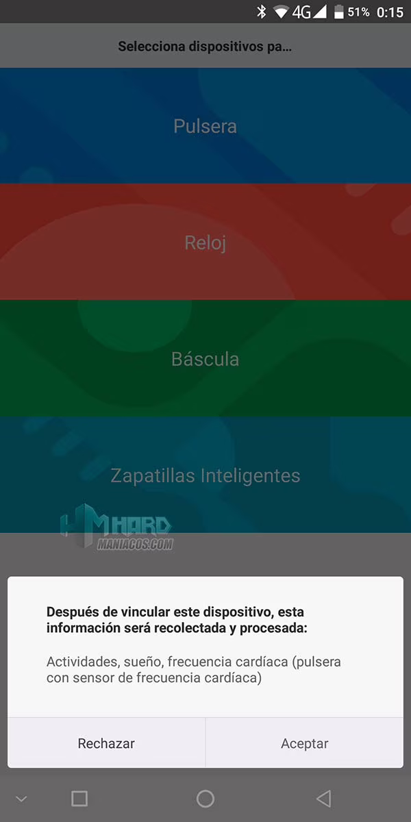 aviso vinculacion pulsera xiaomi mi band 4