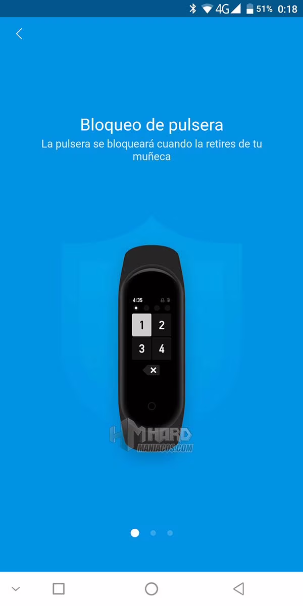 bloqueo xiaomi mi band 4