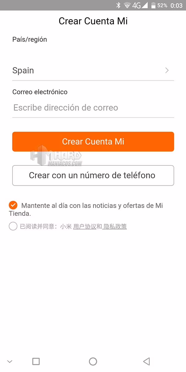 Mi fit crear cuenta