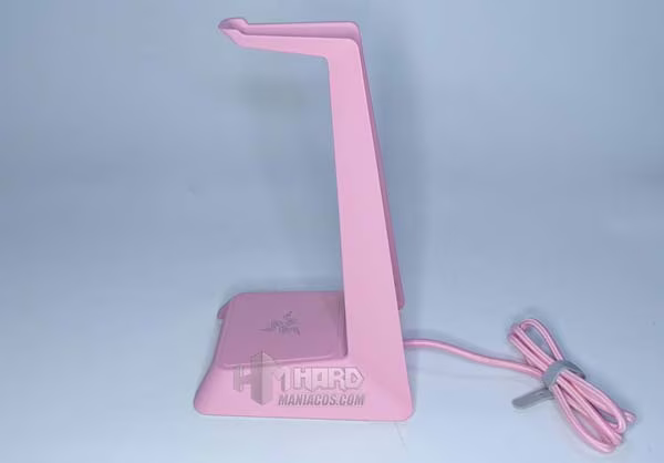 soporte auriculares de lado Razer Base Station Chroma rosa