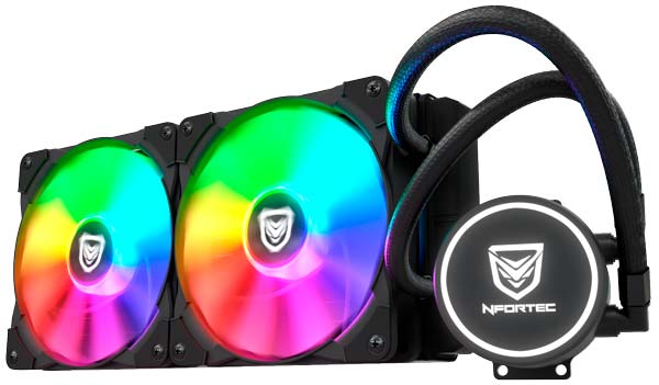 Nfortec Hydrus RGB, dos ventiladores