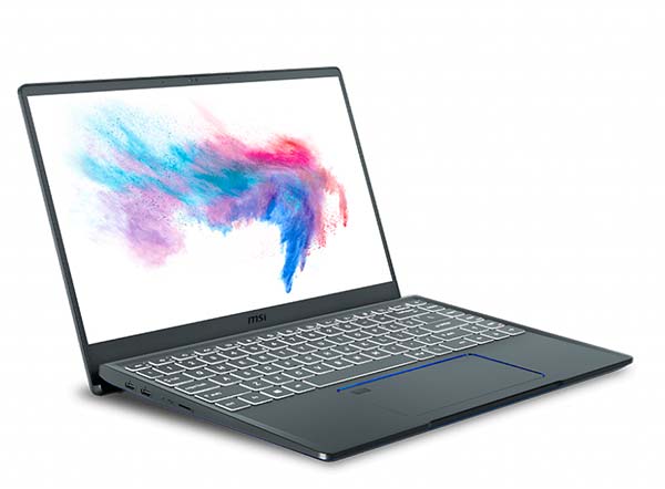 portatil MSI Prestige 14 diseño