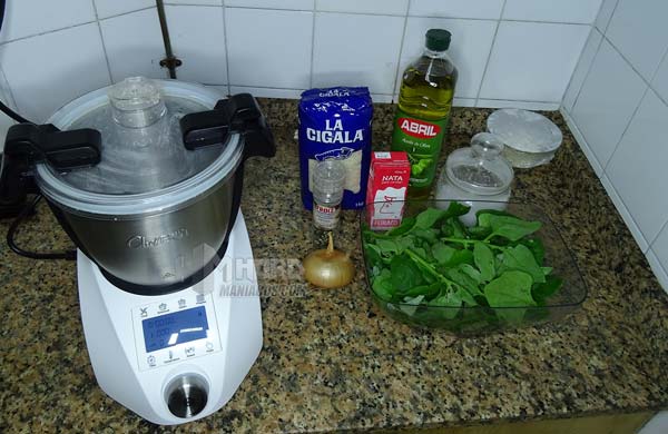 Preparacion arroz crema espinacas robot cocina ikohs