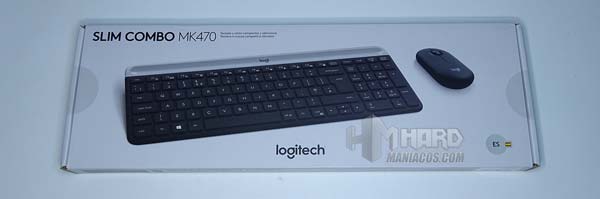 frontal caja teclado y raton combo Logitech MK470