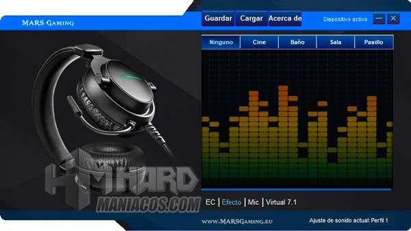 software Mars Gaming MH4X efectos sonido
