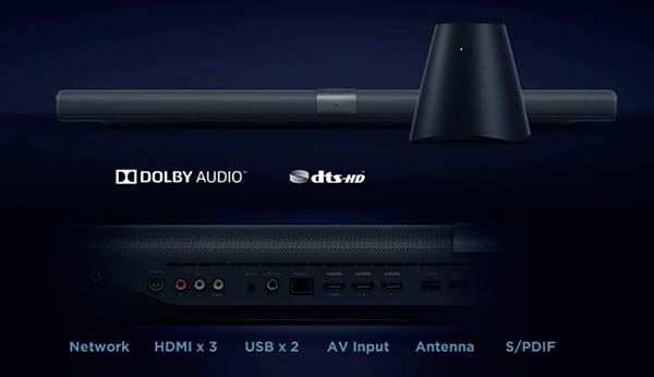 Xiaomi Mi SoundBar conexiones Mi Mural