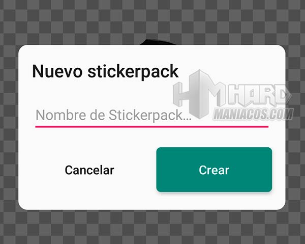 Sticker Studio nombrar nuevo paquete de pegatinas