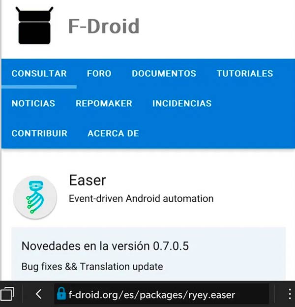 F-Droid descargar apk android