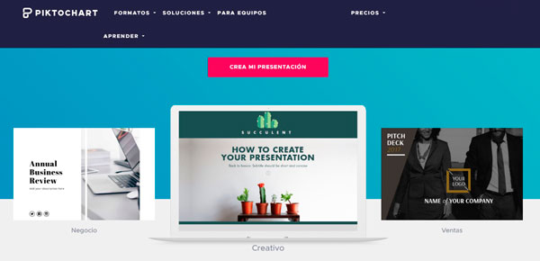 Programas para hacer presentaciones Piktochart
