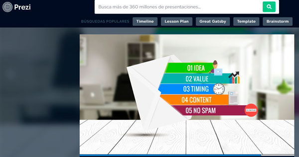 Programas para hacer presentaciones Prezi