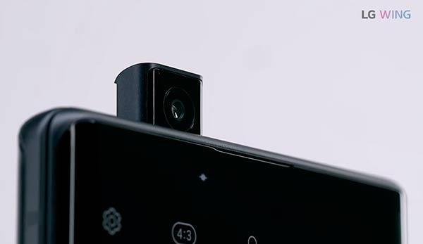 LG Wing camara pop-up