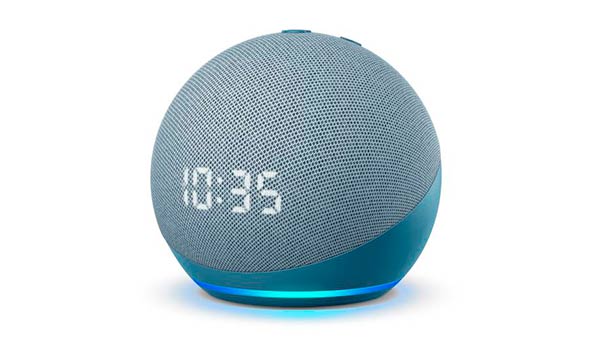 Amazon Echo Dot con reloj