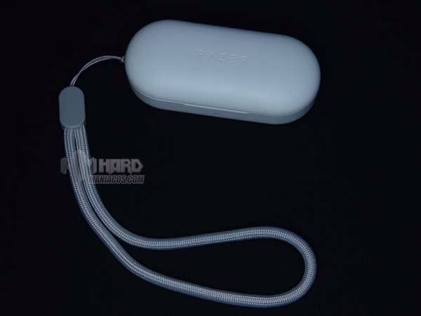 estuche cargador con cordon tela Razer Hammerhead True Wireless Earbuds Mercury