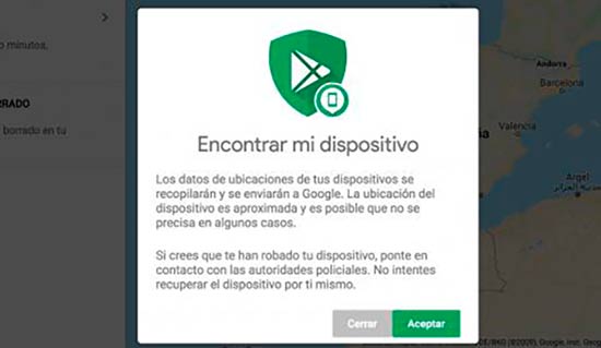 recuperar informacion del movil localizar movil perdido o robado