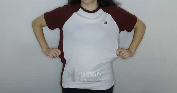 camiseta Noctua NP-T1 en Isa yendo grande