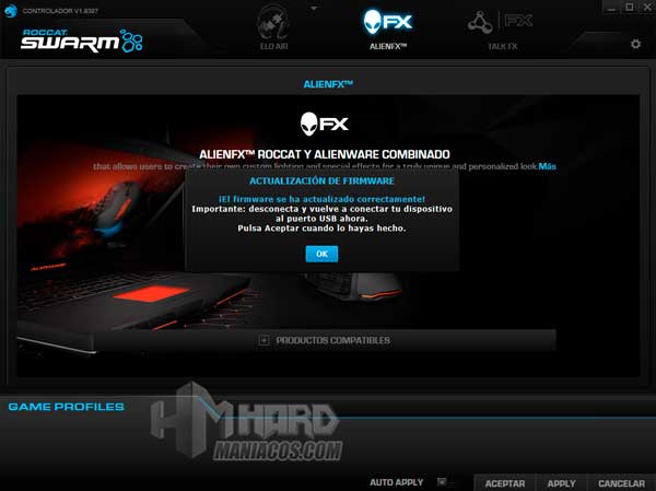 firmware actualizado de Roccat Elo 7.1 Air 