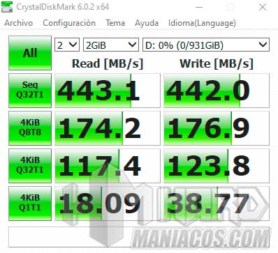 SSD Seagate BarraCuda Fast test CristalDiskMark USB