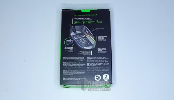 parte de atras caja Razer Basilisk V3