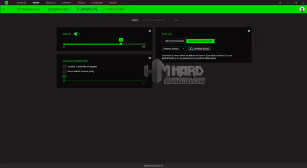 Razer Synapse Iluminacion Razer Basilisk V3