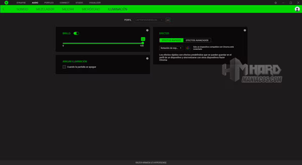 Razer Synapse Razer Kraken V3 Hypersense Iluminacion