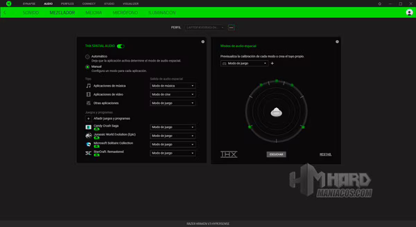 Razer Synapse Razer Kraken V3 Hypersense Mezclador
