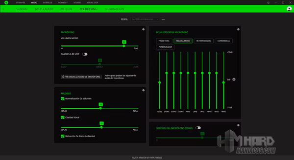 Razer Synapse Razer Kraken V3 Hypersense ecualizador micro