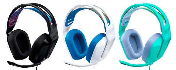 Auriculares G335, negro, blanco, verde