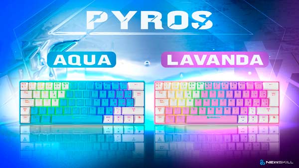 Nuevo teclado Pyros de Newskill en colores Aqua y Lavanda