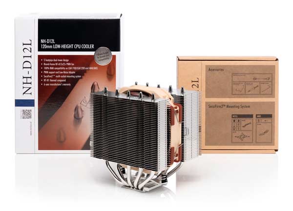 Nuevo disipador de CPU Noctua NH-D12L, con su ventilador NF-A12x25r