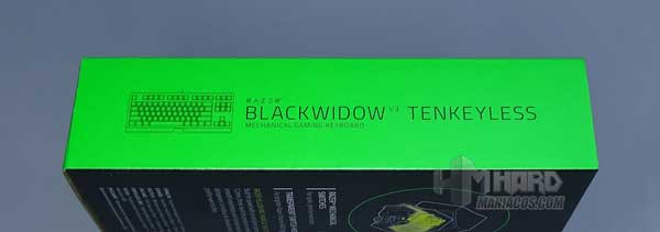 lateral corto caja Razer BlackWidow V3 Tenkeyless