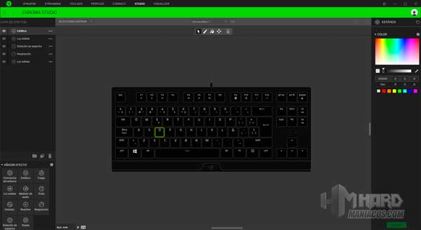 Razer Synapse Chroma Studio teclado Razer BlackWidow V3 Tenkeyless