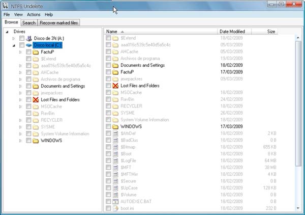 NTFS Undelete