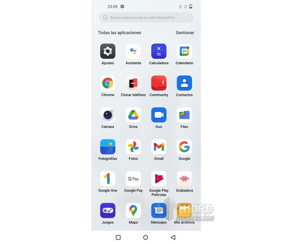 cajon de apps en OnePlus 10 Pro
