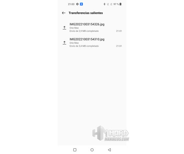 trasnferencia archivos por Bluetooth OnePlus 10 Pro 