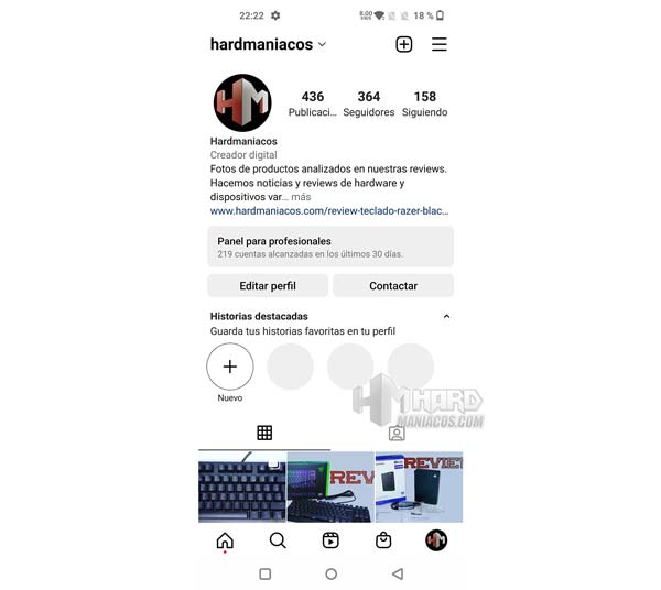 Instagram en OnePlus 10 Pro
