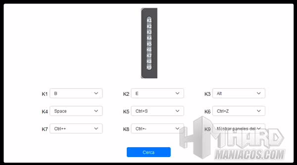 software XPPen Artist 13 2ª generación configuracion teclas laterales