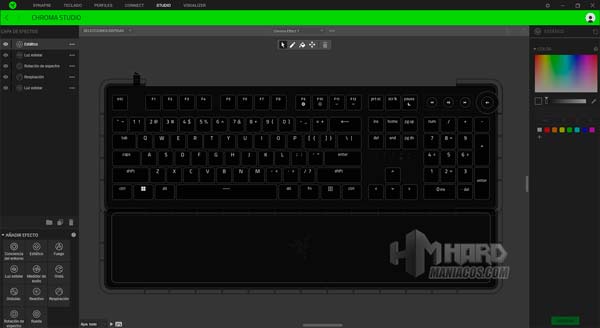 Chroma Studio Razer Synapse teclado Razer Huntsman V2 Analogic