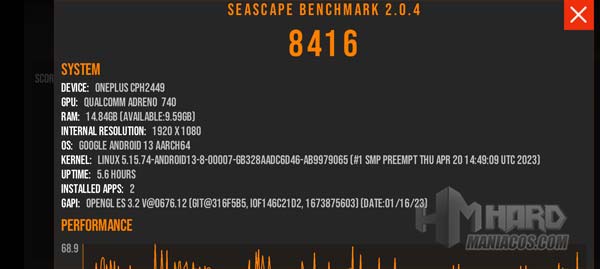 test Seascape OnePlus 1 5G