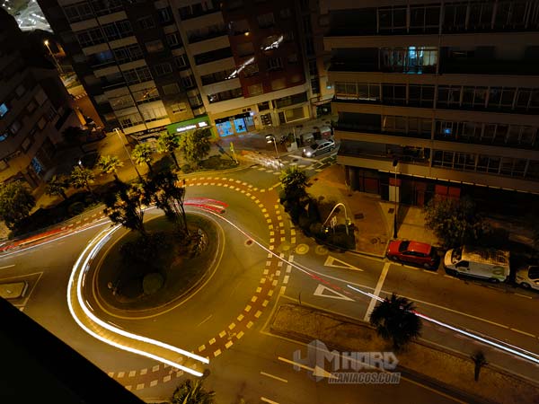 Modo larga exposicion Rayos de luces OnePlus 10T 5G