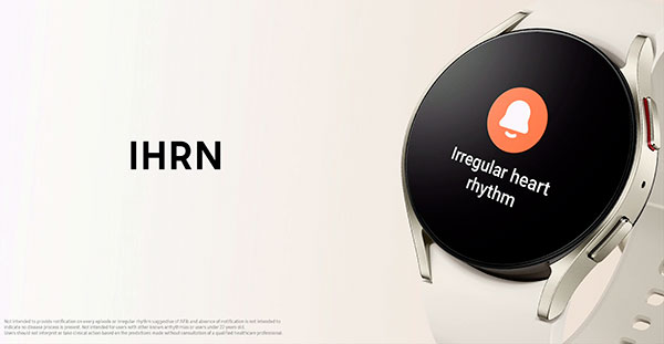 sistema alarma IHRN Samsung Galaxy Watch S6