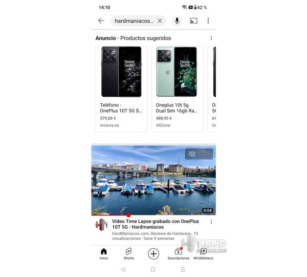 YouTube en OnePlus Nord CE 3 Lite 5G