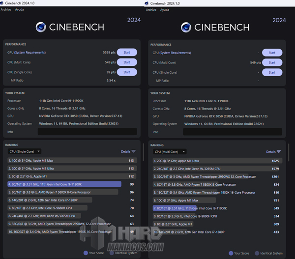 test Cinebench PC Deep Gaming Covenant