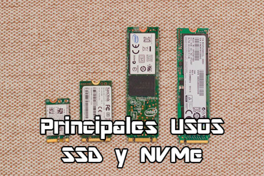 Principales usos SSD y NVMe