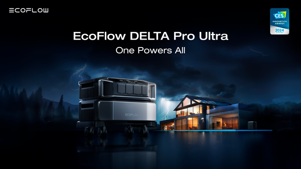 Lanzamiento del primer generador de batería híbrido inteligente para toda la casa del mundo, el EcoFlow DELTA Pro Ultra en CES 2024.