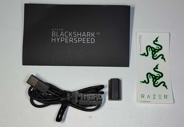 accesorios contenido caja unboxing Razer BlackShark V2 HyperSpeed