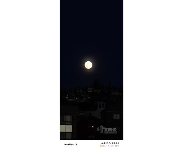 Foto luna tripode modo noche camara OnePlus 12